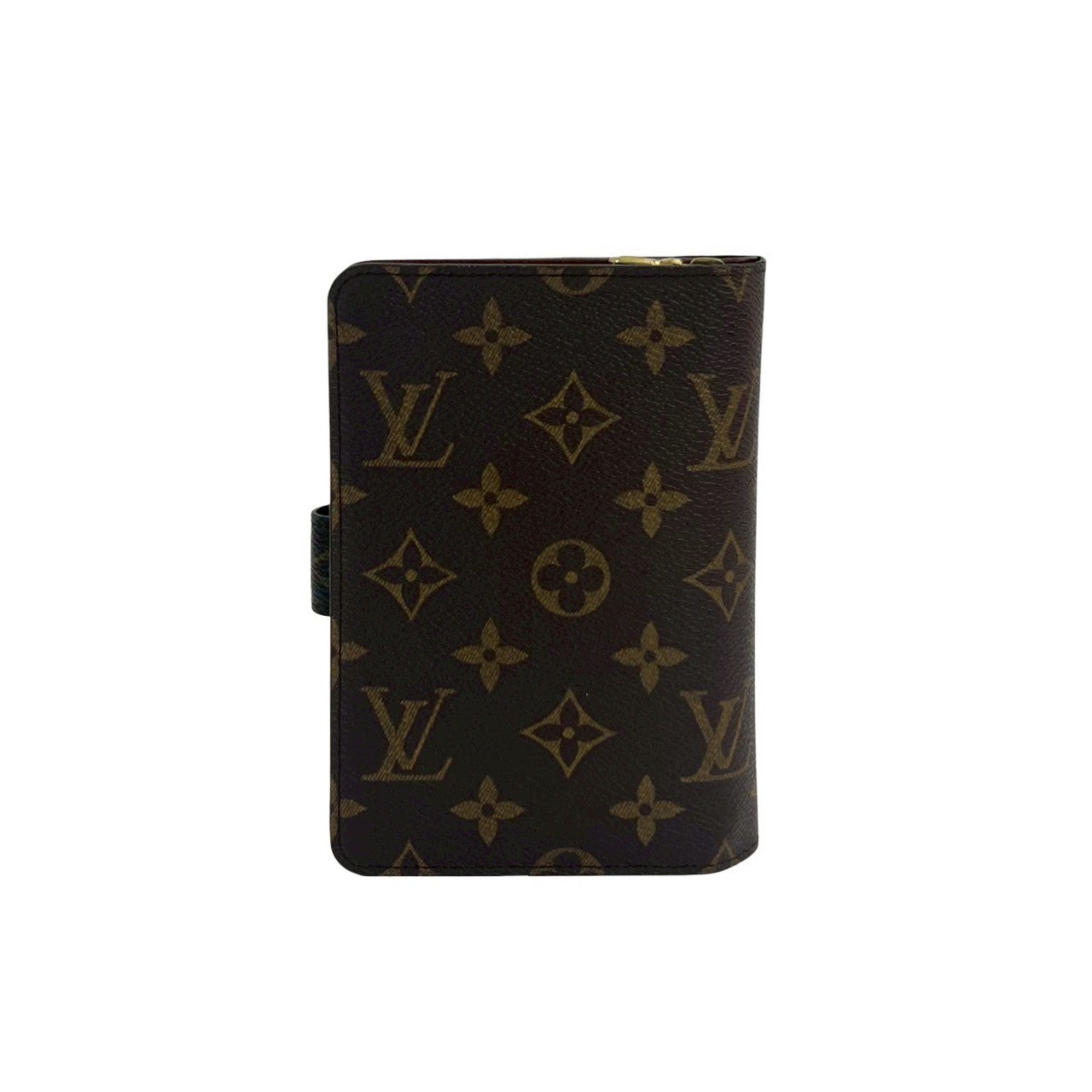 LOUIS VUITTON Bifold Wallet leather Brown Monogram Porto Papier Zip