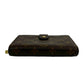 LOUIS VUITTON Bifold Wallet leather Brown Monogram Porto Papier Zip