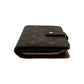 LOUIS VUITTON Bifold Wallet leather Brown Monogram Porto Papier Zip