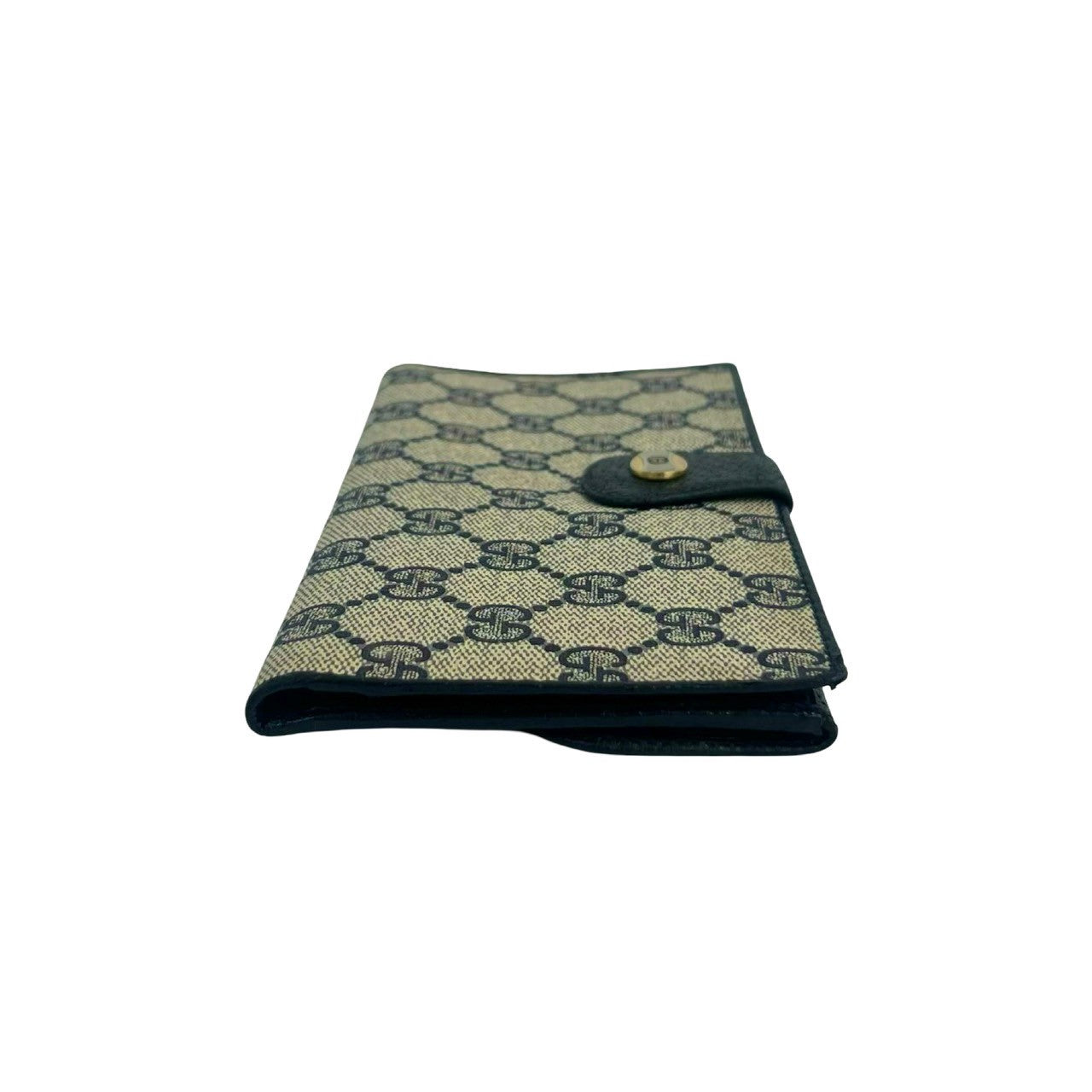 GUCCI Long Wallet Purse leather Navy
