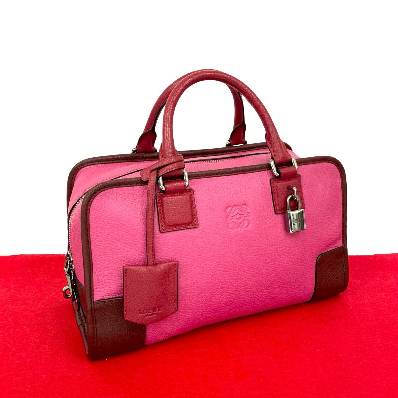 LOEWE Handbag leather pink Americana 28