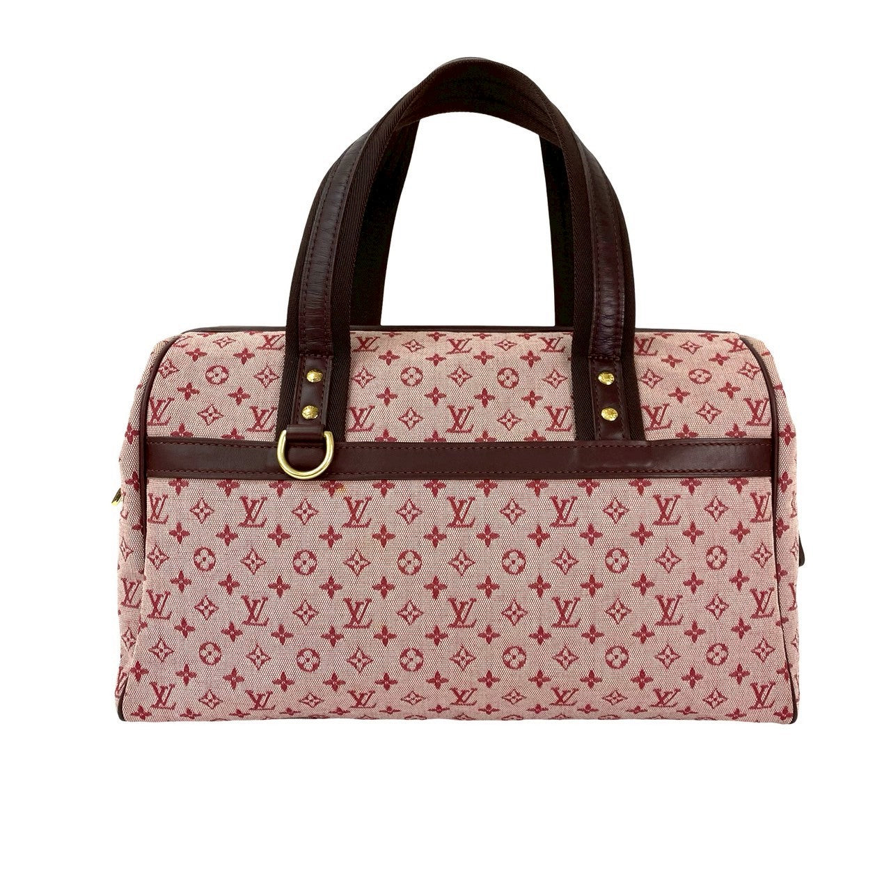 LOUIS VUITTON Boston Duffel bag canvas wine-red Monogram mini Josephine GM