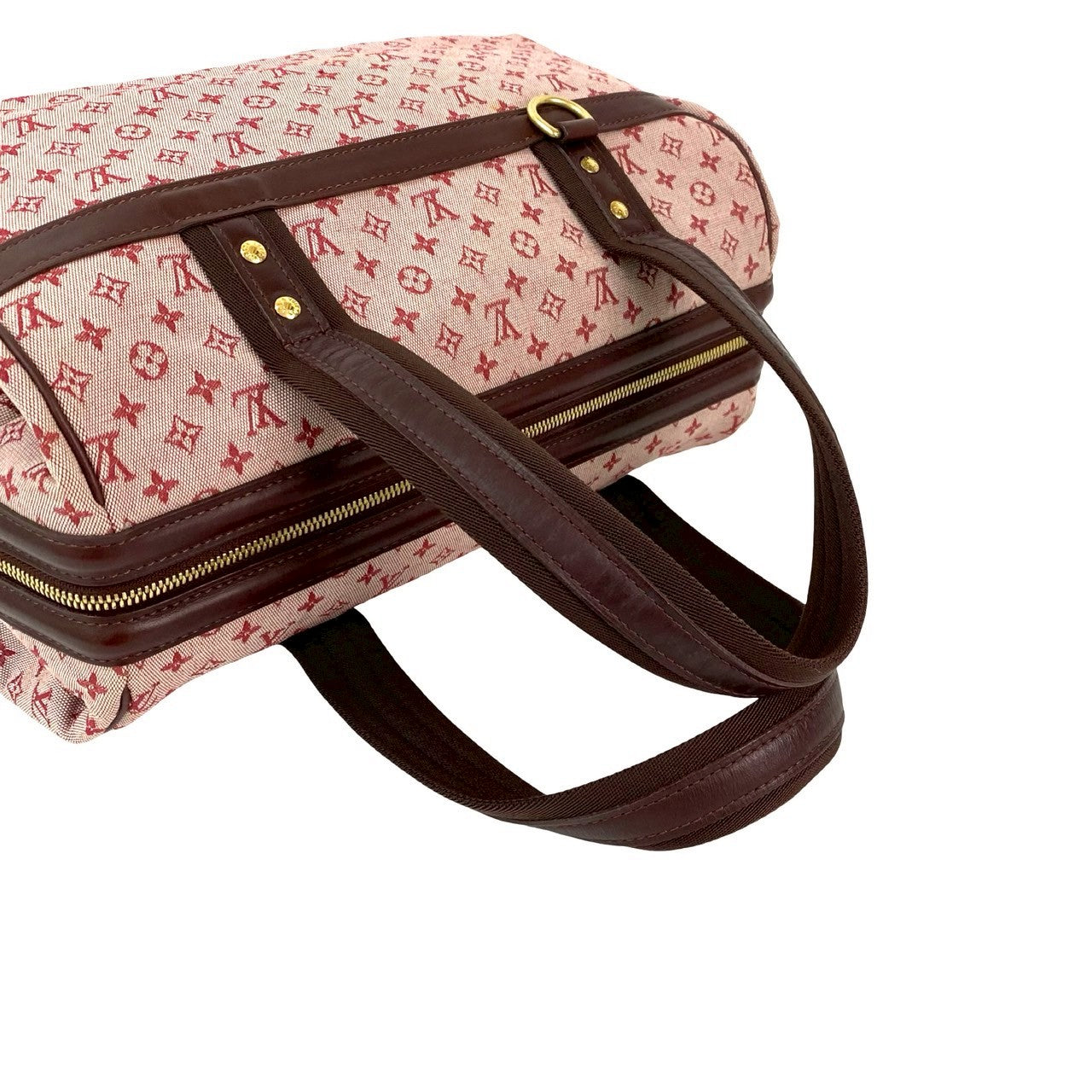 LOUIS VUITTON Boston Duffel bag canvas wine-red Monogram mini Josephine GM