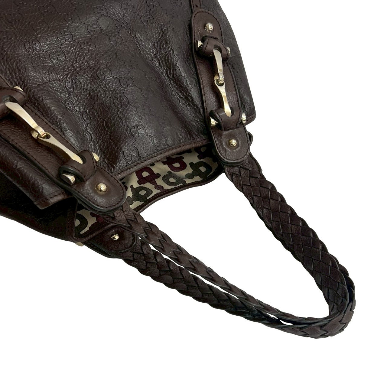 GUCCI Tote Bag leather Brown