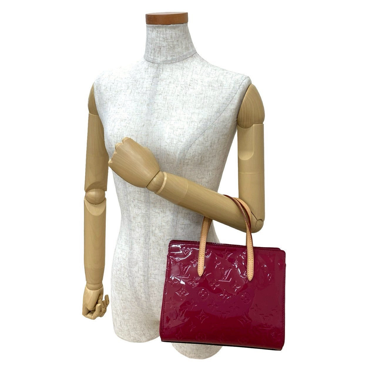 LOUIS VUITTON Handbag enamel Brown Monogram Vernis Catalina BB