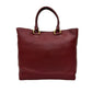 PRADA Tote Bag leather wine-red