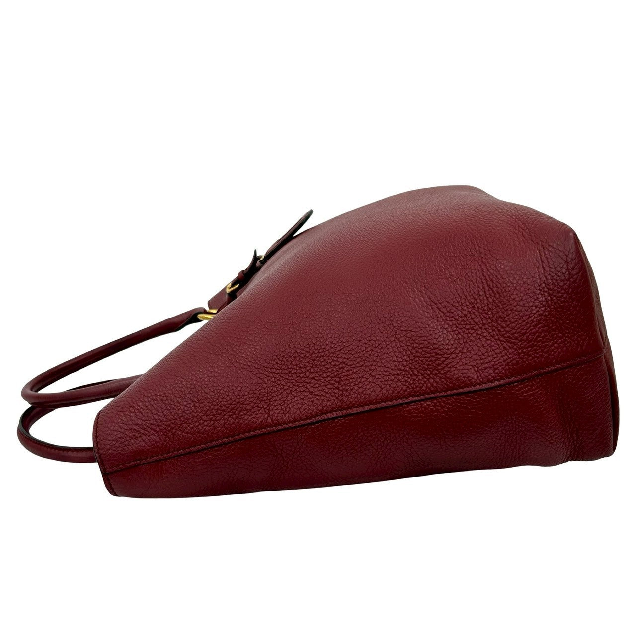 PRADA Tote Bag leather wine-red