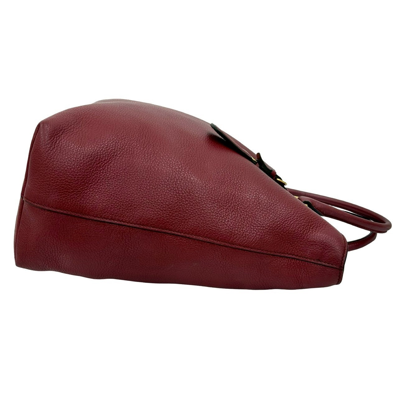 PRADA Tote Bag leather wine-red