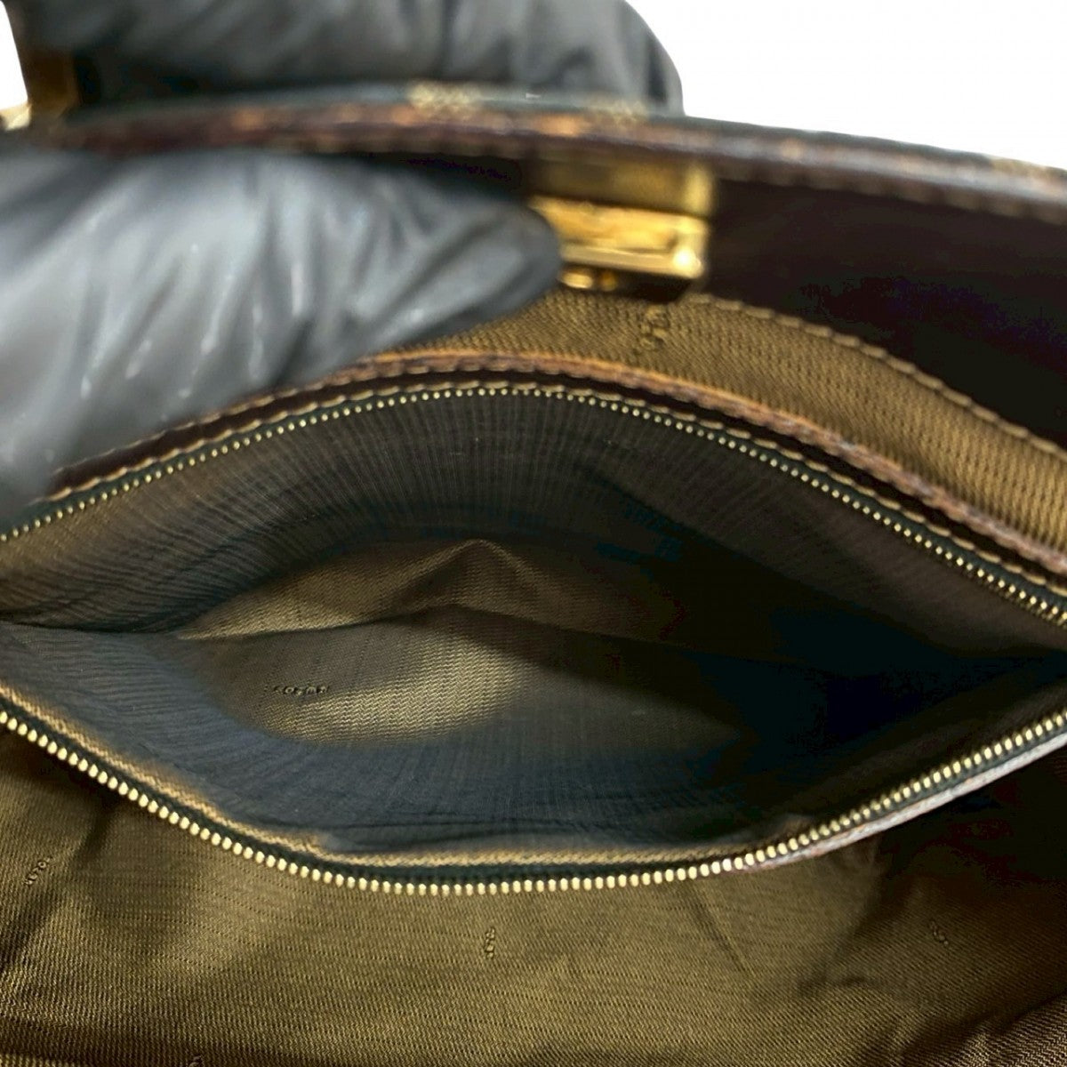 FENDI Handbag canvas Brown