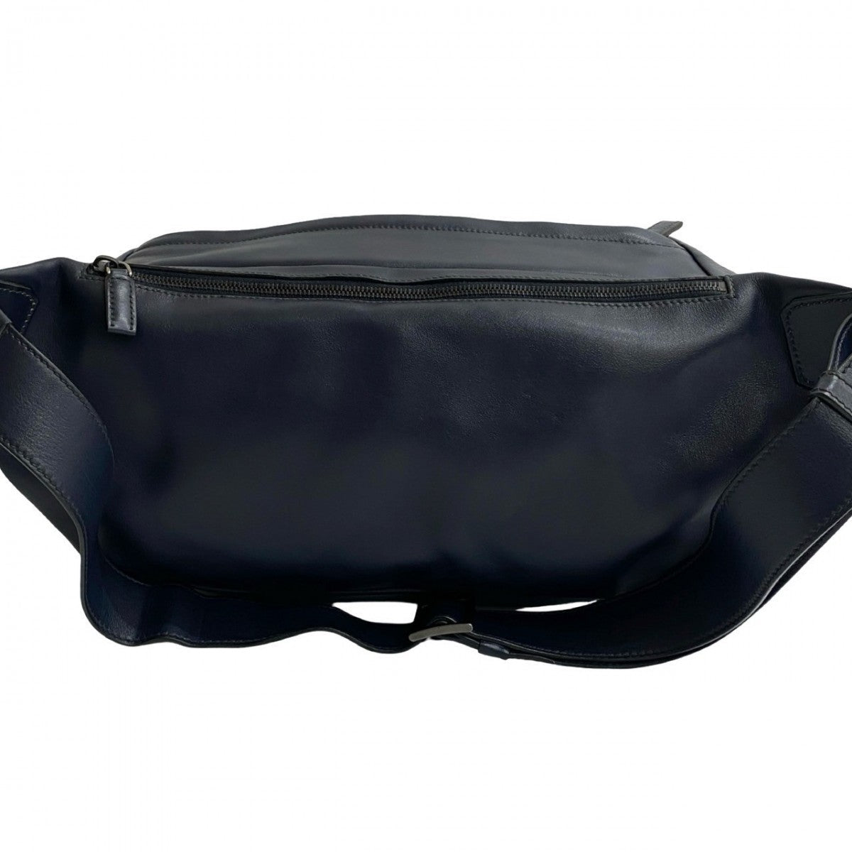 PRADA Shoulder Bag leather Navy