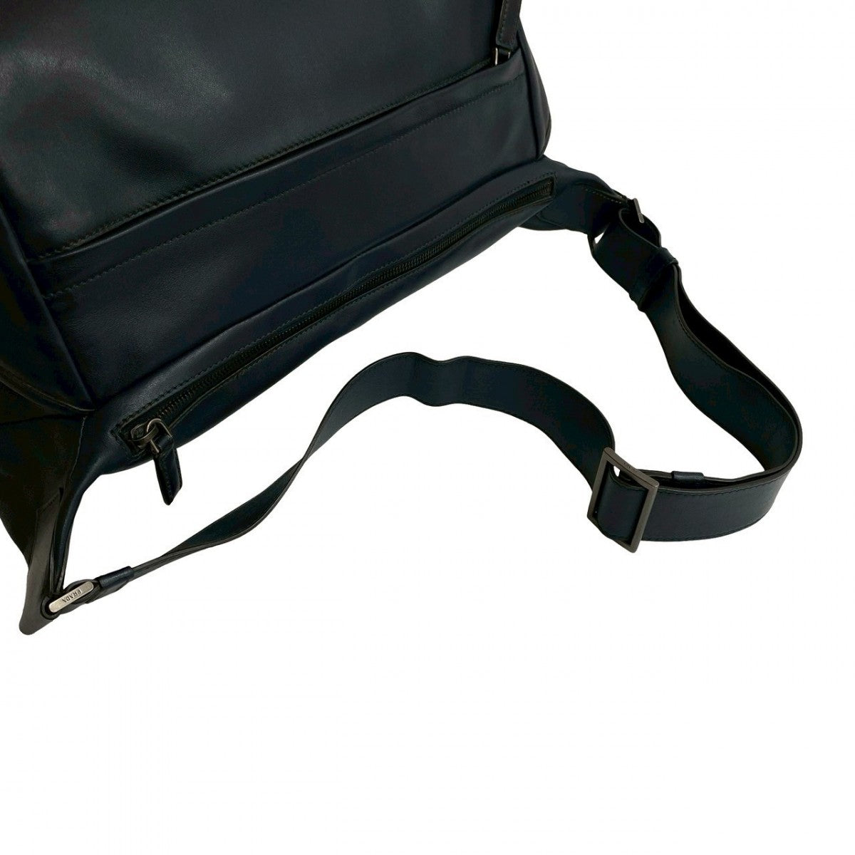 PRADA Shoulder Bag leather Navy