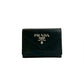 PRADA Tri-fold wallet leather black