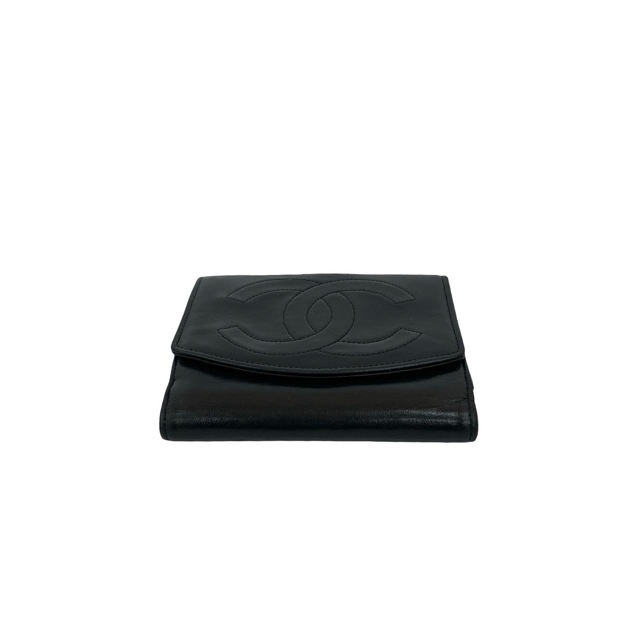 CHANEL Bifold Wallet lambskin black