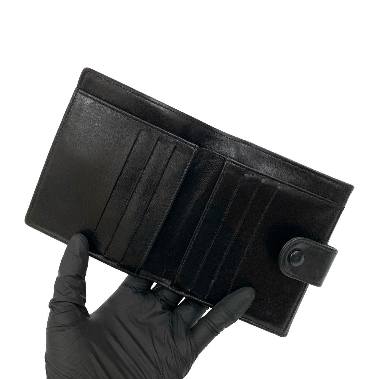 CHANEL Bifold Wallet lambskin black