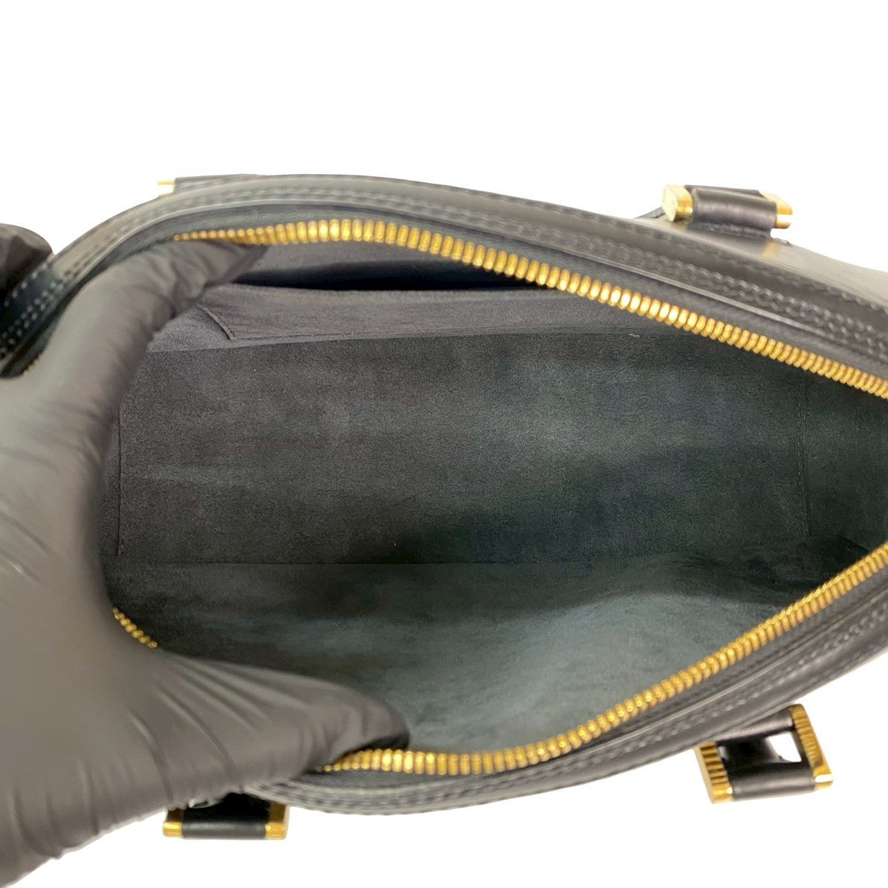 LOUIS VUITTON Handbag Epi Leather black Epi jasmine