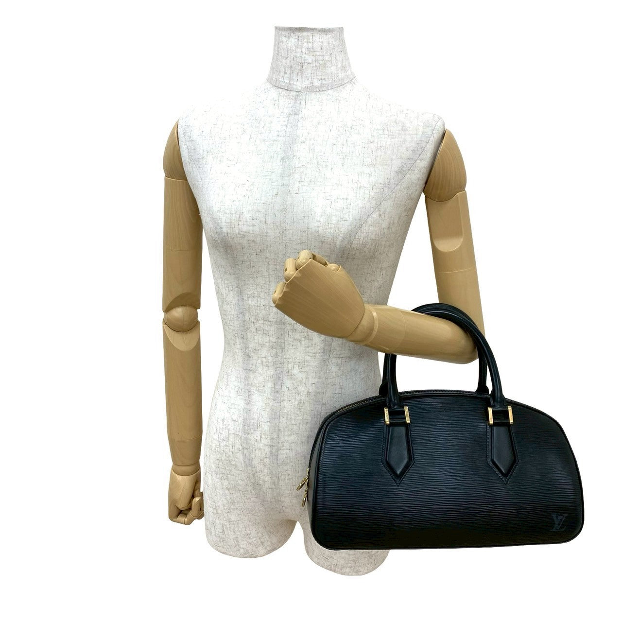 LOUIS VUITTON Handbag Epi Leather black Epi jasmine