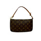 LOUIS VUITTON Handbag leather Brown Monogram Pochette Accessoires