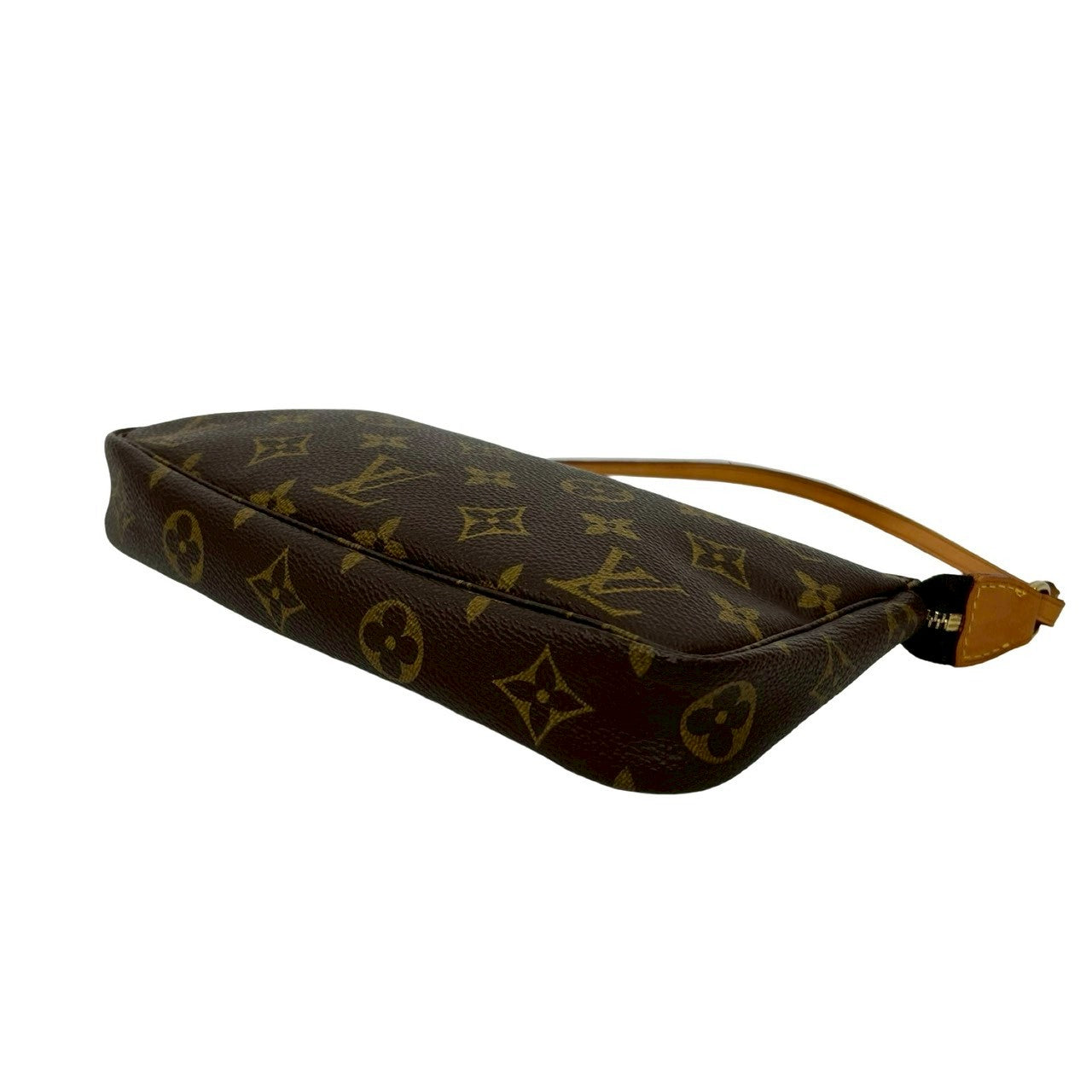 LOUIS VUITTON Handbag leather Brown Monogram Pochette Accessoires