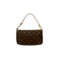 LOUIS VUITTON Handbag leather Brown Monogram Pochette Accessoires