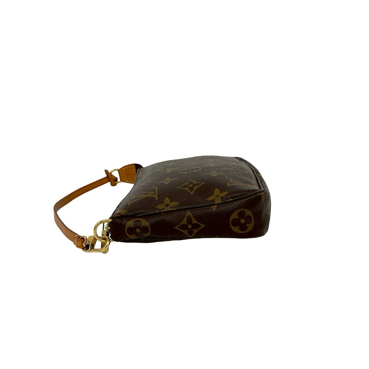 LOUIS VUITTON Handbag leather Brown Monogram Pochette Accessoires