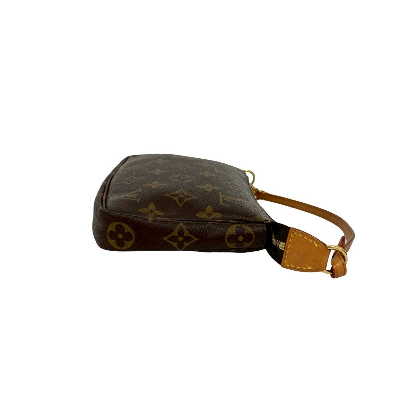 LOUIS VUITTON Handbag leather Brown Monogram Pochette Accessoires