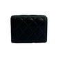 CHANEL Tri-fold wallet lambskin black Matrasse