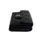 CHANEL Tri-fold wallet lambskin black Matrasse