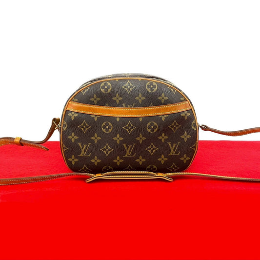 LOUIS VUITTON Shoulder Bag leather Brown Monogram Blois