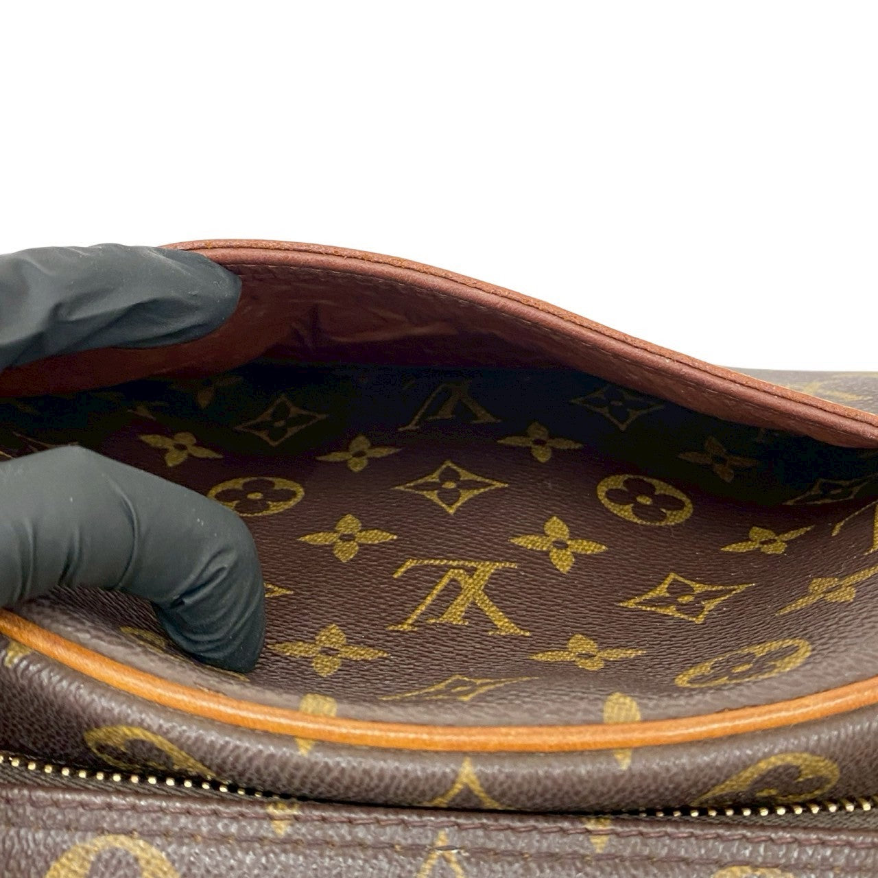 LOUIS VUITTON Shoulder Bag leather Brown Monogram Blois
