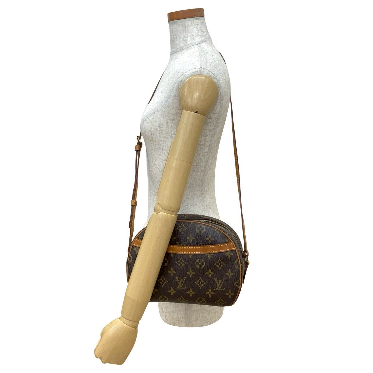 LOUIS VUITTON Shoulder Bag leather Brown Monogram Blois