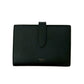 CELINE Bifold Wallet leather black Medium strap wallet