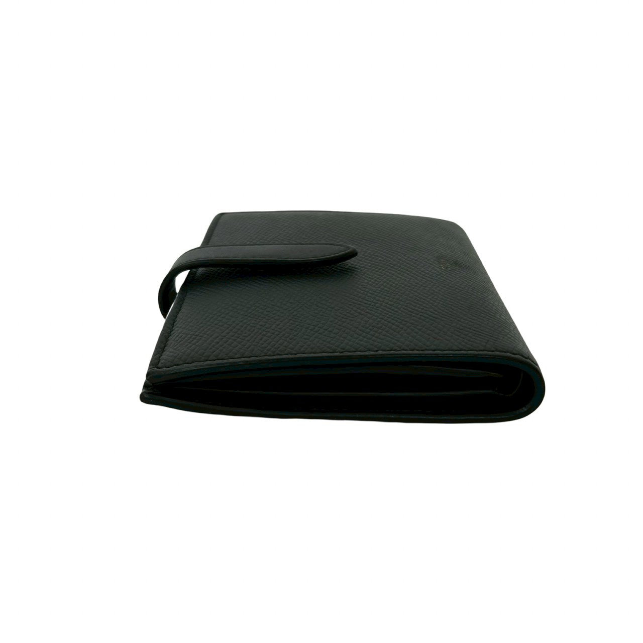 CELINE Bifold Wallet leather black Medium strap wallet