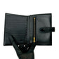 CELINE Bifold Wallet leather black Medium strap wallet