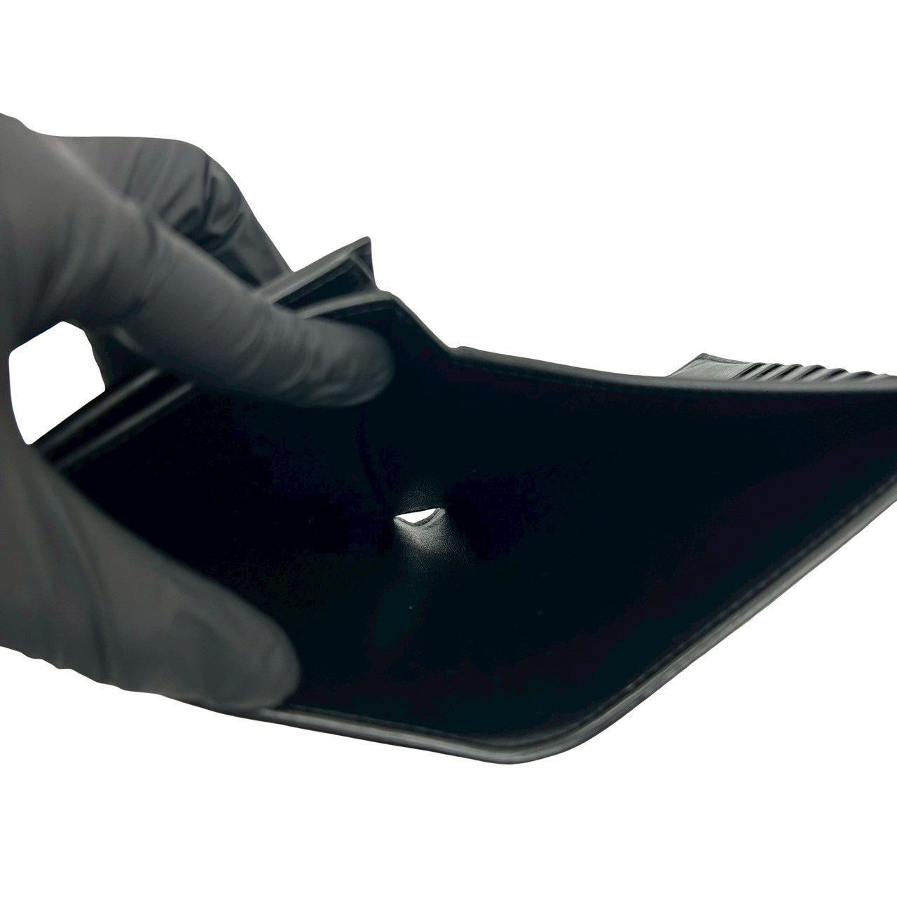 CELINE Bifold Wallet leather black Medium strap wallet