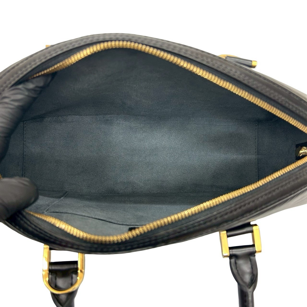 LOUIS VUITTON Handbag Epi Leather black Epi jasmine