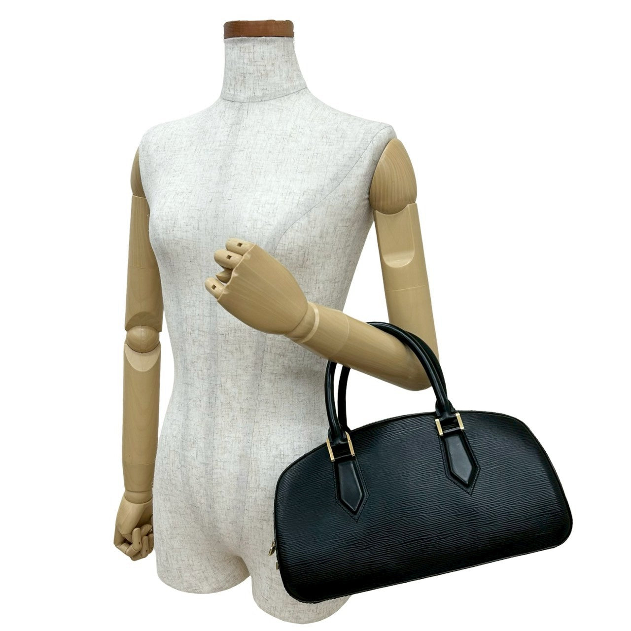 LOUIS VUITTON Handbag Epi Leather black Epi jasmine