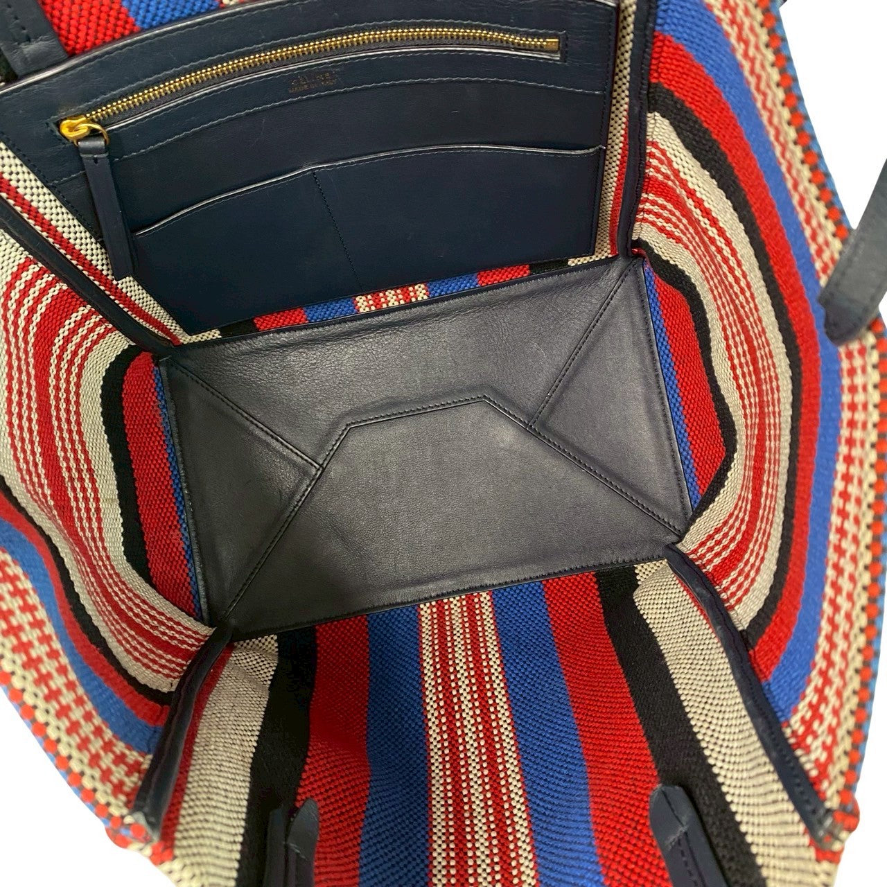 CELINE Tote Bag canvas Navy Hippo Phantom