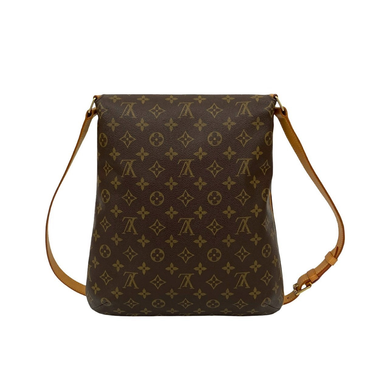 LOUIS VUITTON Shoulder Bag leather Brown Musette