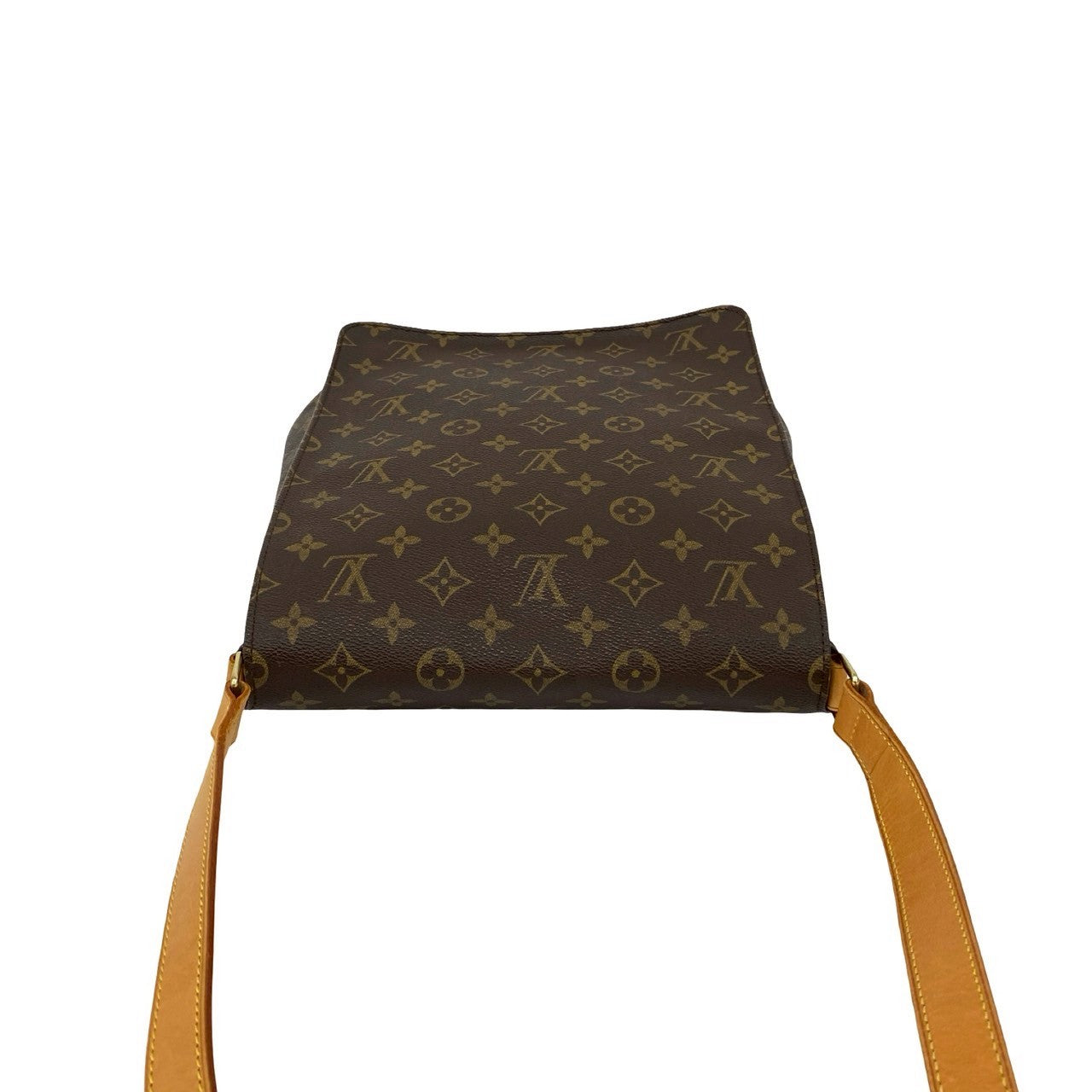 LOUIS VUITTON Shoulder Bag leather Brown Musette