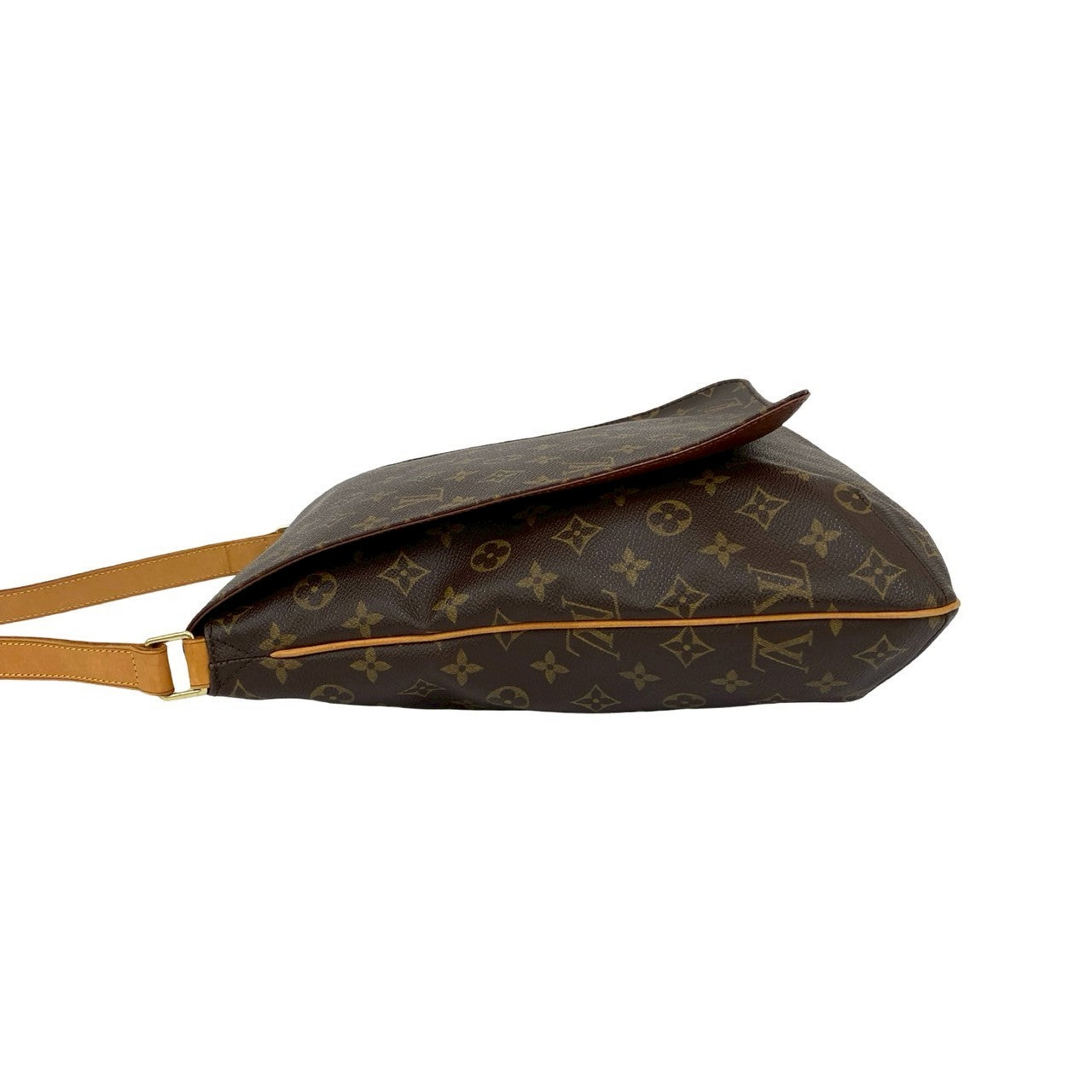 LOUIS VUITTON Shoulder Bag leather Brown Musette