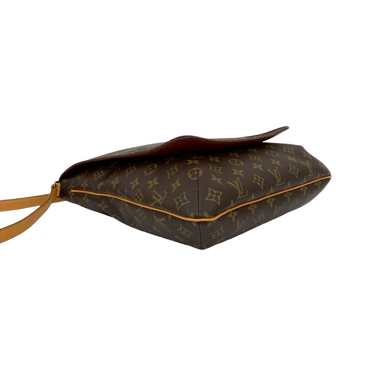 LOUIS VUITTON Shoulder Bag leather Brown Musette