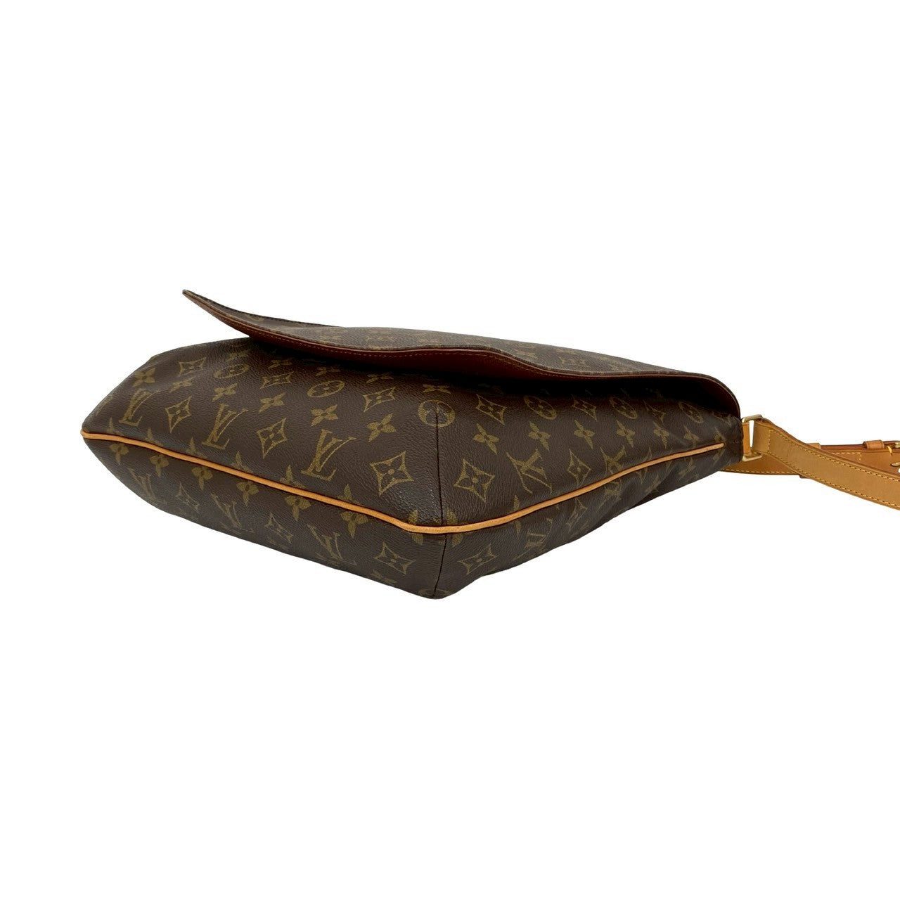 LOUIS VUITTON Shoulder Bag leather Brown Musette
