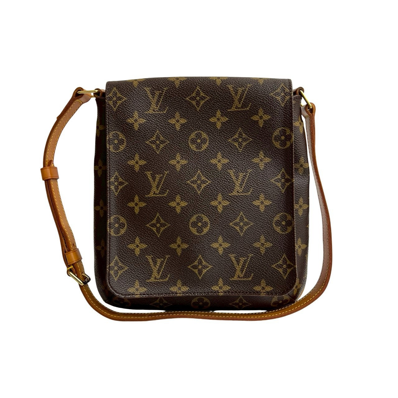 LOUIS VUITTON Shoulder Bag leather Brown Monogram Musette Salsa