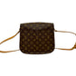 LOUIS VUITTON Shoulder Bag leather Brown Monogram Saint-Cloud