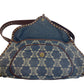CELINE Shoulder Bag canvas Navy Paris Macadam