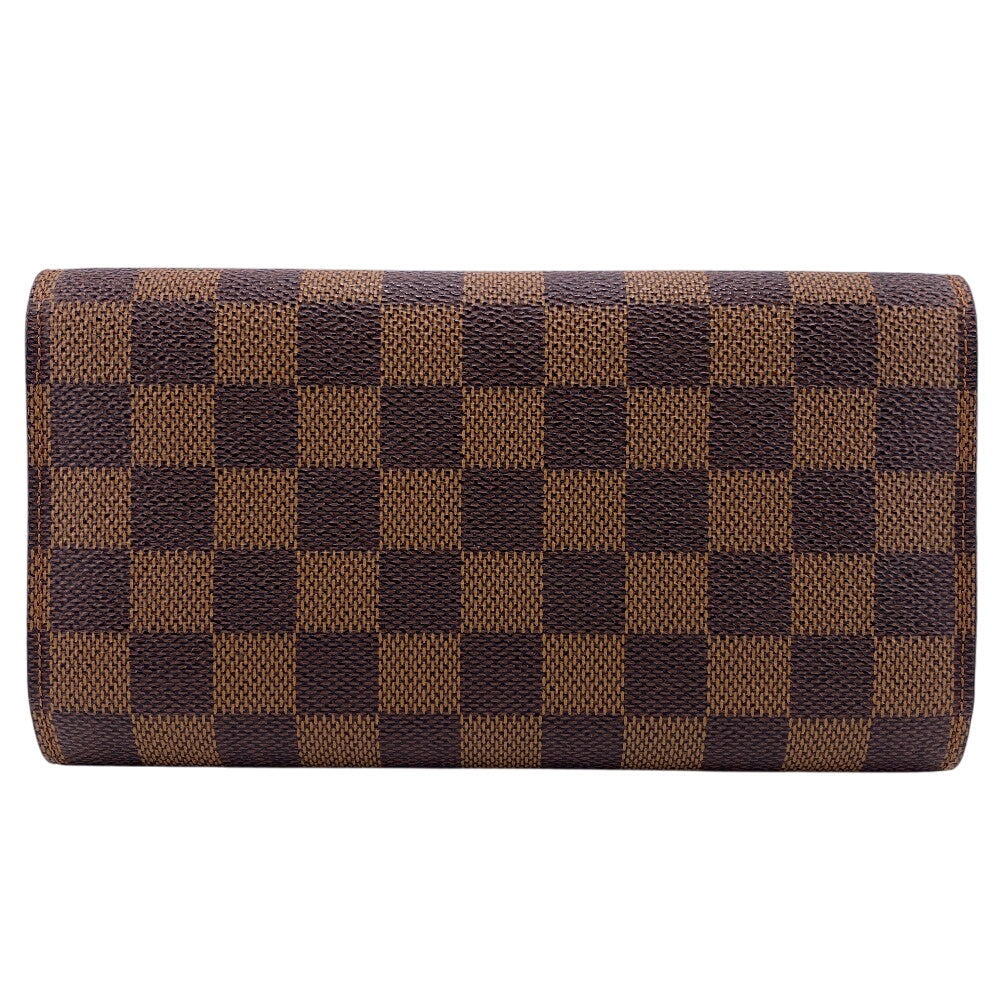 LOUIS VUITTON Long Wallet Purse N61217 Damier Brown Damier Portefeuille International