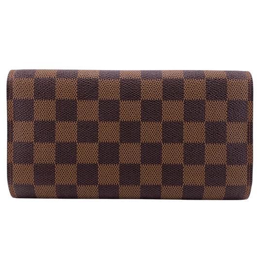 LOUIS VUITTON Long Wallet Purse N61217 Damier Brown Damier Portefeuille International