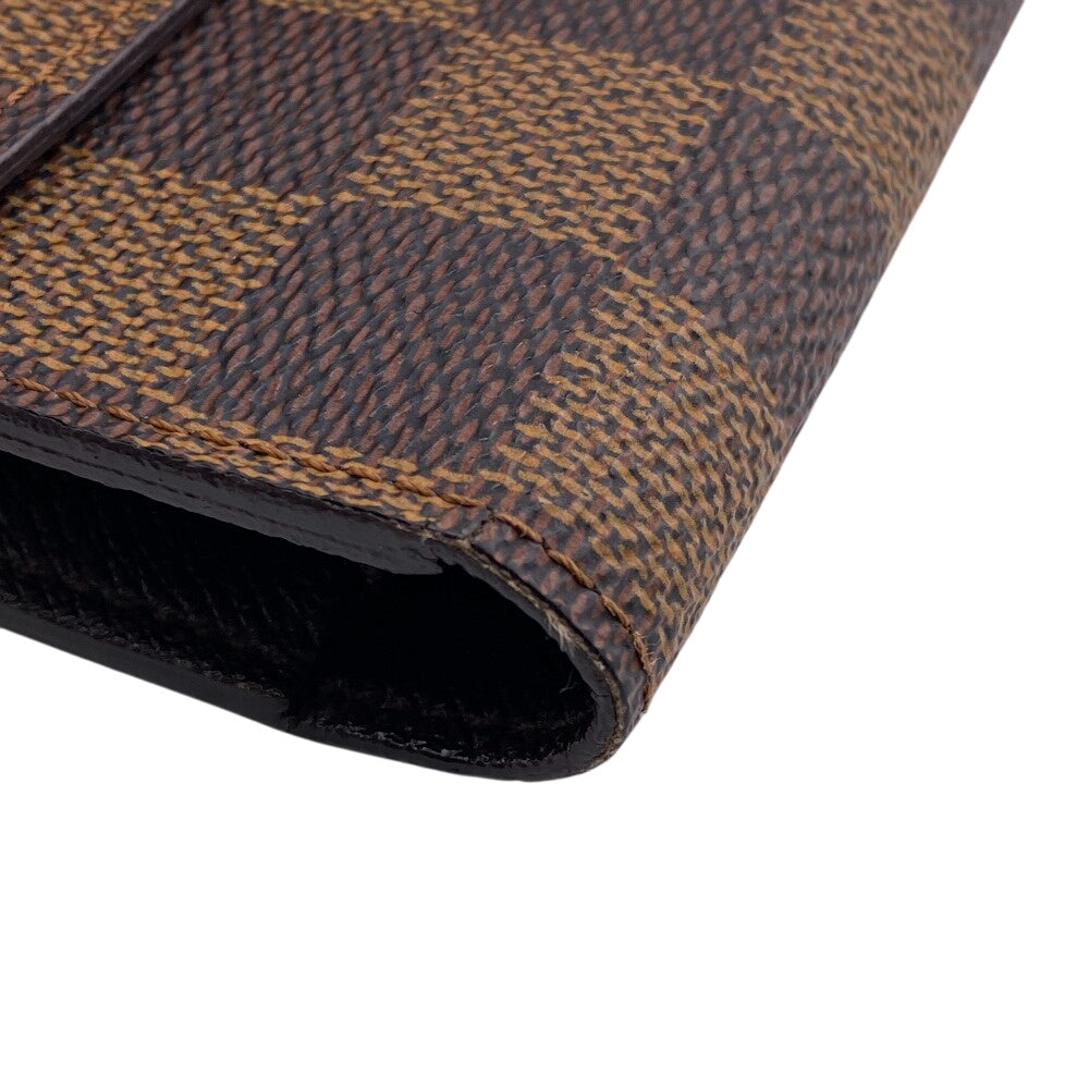 LOUIS VUITTON Long Wallet Purse N61217 Damier Brown Damier Portefeuille International