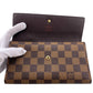 LOUIS VUITTON Long Wallet Purse N61217 Damier Brown Damier Portefeuille International