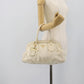 PRADA Hand Bag Vitello Daino Leather White Gold